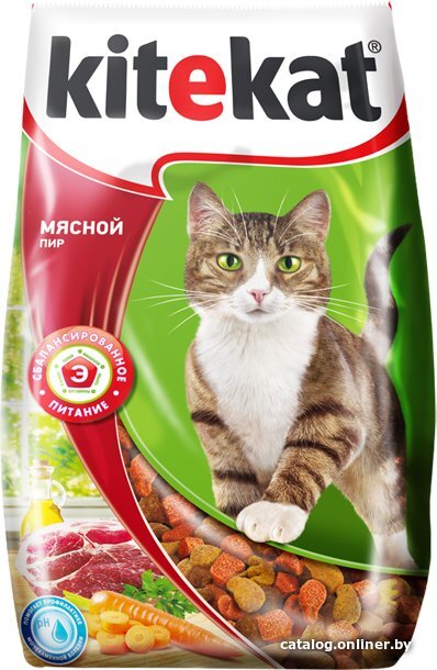 Сухой корм для кошек Kitekat Мясной пир 15 кг