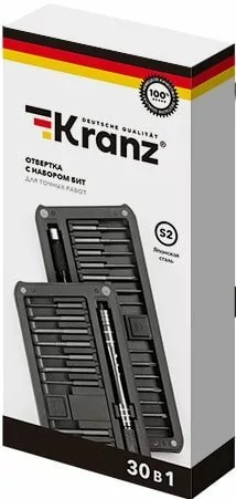 Набор отвертка с битами Kranz KR-12-4752 (30 предметов)