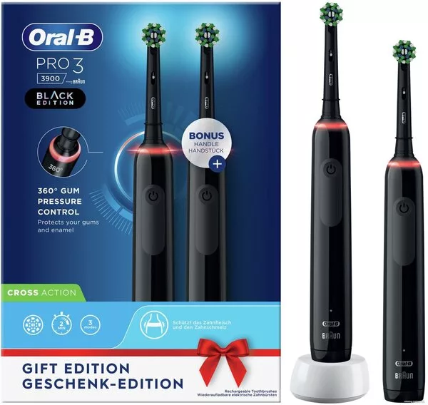 Комплект электрических зубных щеток Oral-B Pro 3 3900 Duo Cross Action
