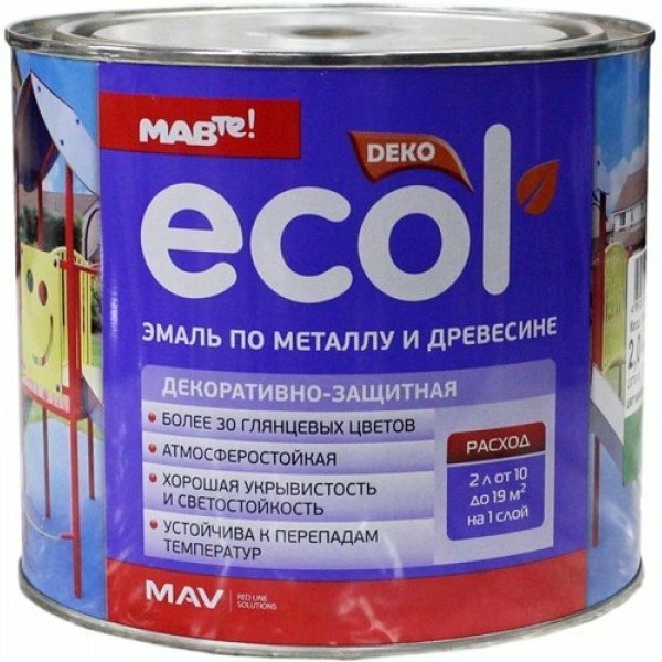 Эмаль Ecol ПФ-115 10л (желтый)