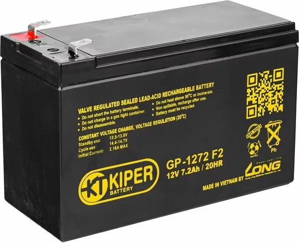 Аккумулятор для ИБП Kiper GP-1272 F2 (12В/7.2 А·ч)