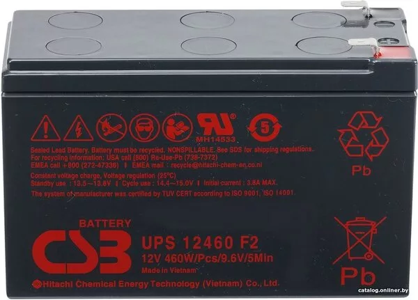 Аккумулятор для ИБП CSB Battery UPS12460 F2 (12В/9 А·ч)