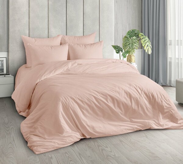 Семейный комплект постельного белья Миланика Персик Семейный (поплин г