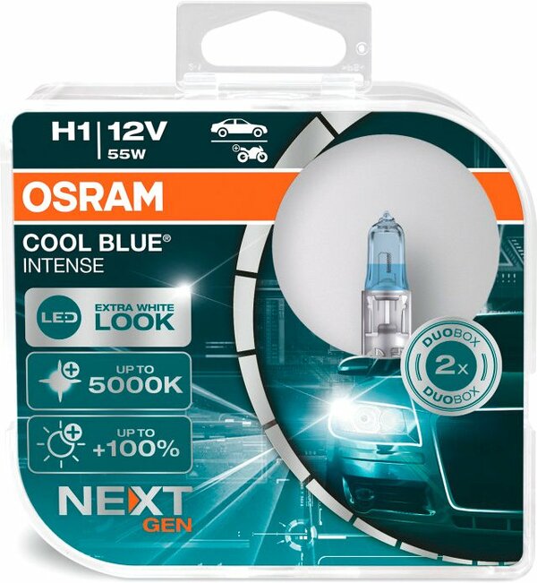 Галогенная лампа Osram Cool Blue Intense Next Gen H1 64150CBN-HCB (пла