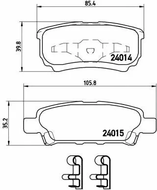 Тормозные колодки Brembo P54034