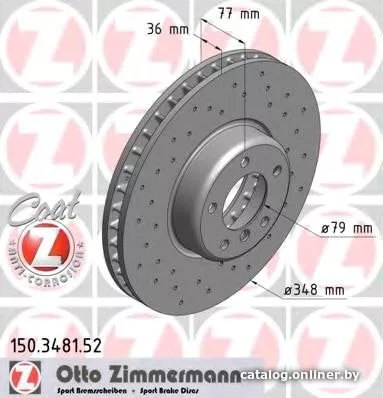 Тормозной диск Zimmermann 150348152