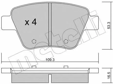 Тормозные колодки Metelli 2208890