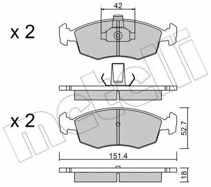 Тормозные колодки Metelli 2202743