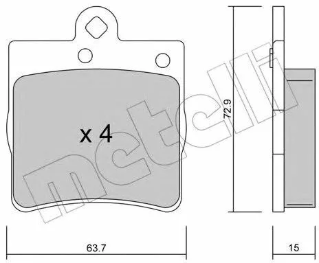 Тормозные колодки Metelli 2203430