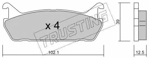 Тормозные колодки Trusting 3990