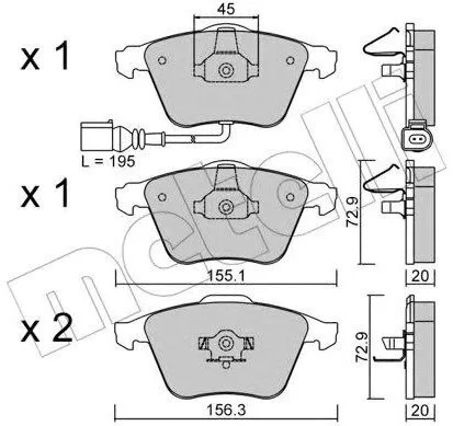 Тормозные колодки Metelli 2205492