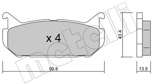 Тормозные колодки Metelli 2203030