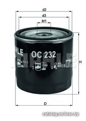 Масляный фильтр Mahle Knecht OC232