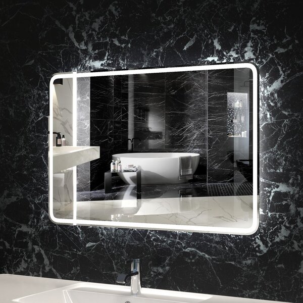 Пекам Зеркало LED Marta1-100х80sp (сенсор на прикосновение/подогрев)