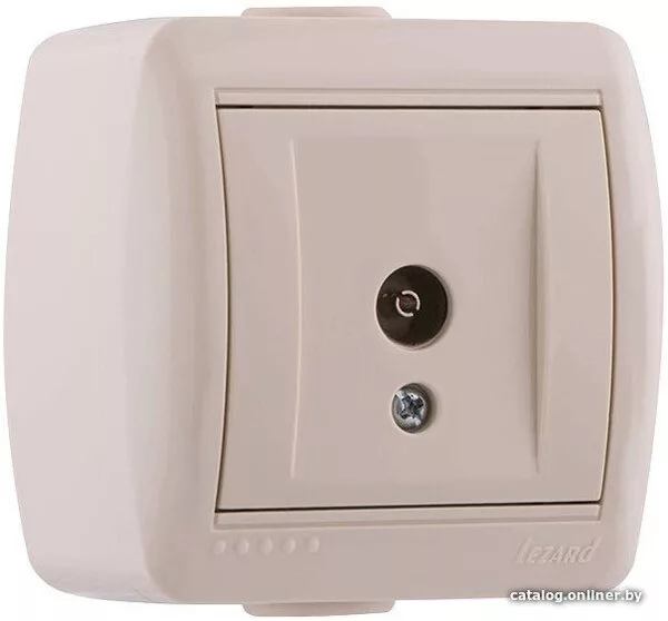 Розетка телевизионная Lezard Nata 710-0300-130 (кремовый)
