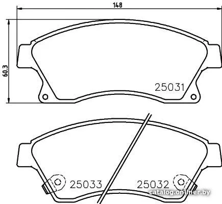 Тормозные колодки Textar 2503101