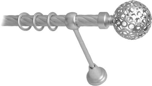 Карниз для штор Lm Decor Ажур (сатин, витая, 3.6м 16мм, 1 ряд)