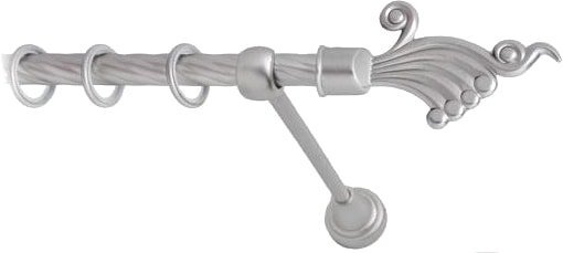 Карниз для штор Lm Decor Кения (сатин, витая, 2.8м 25мм, 1 ряд)