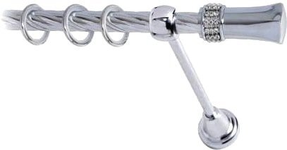 Карниз для штор Lm Decor Севилла (хром, витая, 3.6м 16мм, 1 ряд)