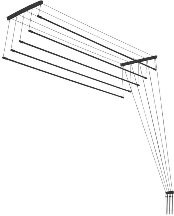 Сушилка для белья Comfort Alumin Group Потолочная 5 прутьев Black Diam