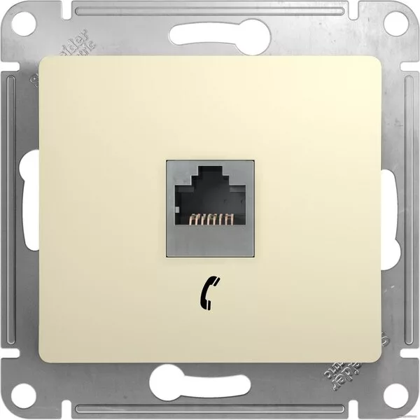 Розетка телефонная Schneider Electric Glossa GSL000281T (бежевый)