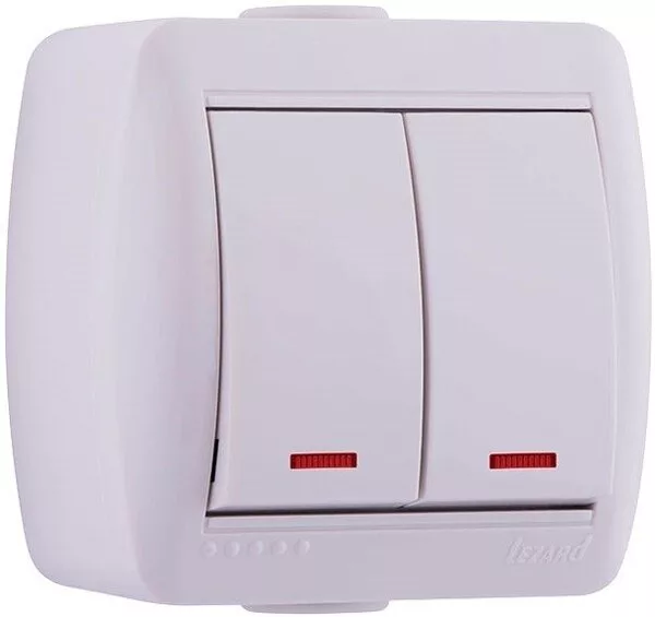 Выключатель Lezard Nata 710-0200-112 (белый)