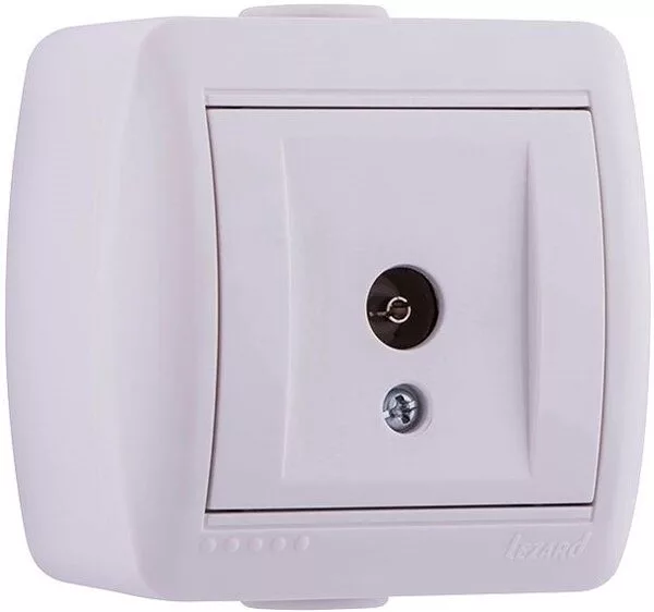 Розетка телевизионная Lezard Nata 710-0200-130 (белый)