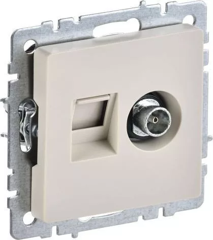 Розетка телевизионная IEK Brite BR-AK20-1-K10