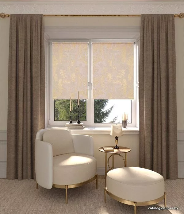 Мини рулонные шторы Legrand Марко 61.5x175 (миндаль)