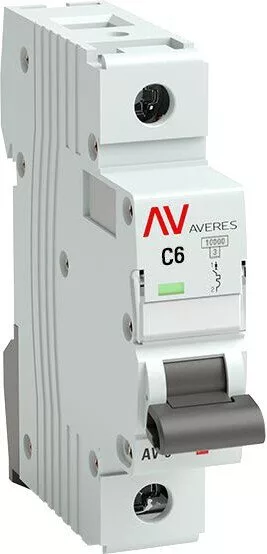 Выключатель автоматический EKF Averes AV-10 1P 6A (C) 10kA mcb10-1-06C