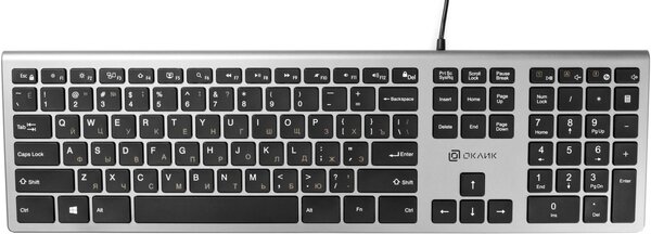 Клавиатура Оклик 890S (серебристый)