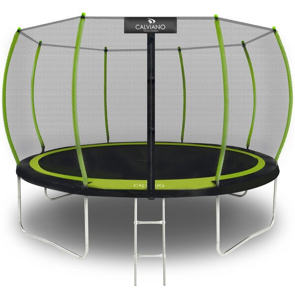 Батут Calviano Outside Master Green 374 см - 12ft (внешняя сетка, с ле
