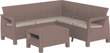 Набор садовой мебели Curver Corfu Relax set (капучино/песочный) [22784