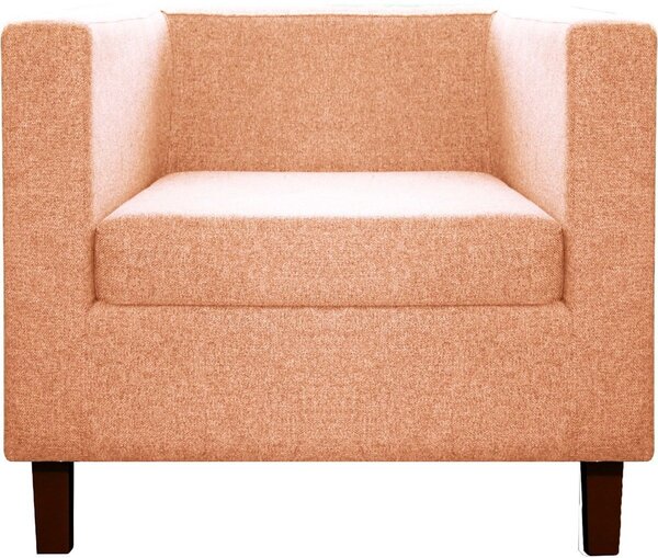 Интерьерное кресло Brioli Билли Д (рогожка, J11 розовый/темные ножки)