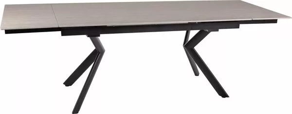 Кухонный стол Signal Norton 160-240/90 (травертин/черный)