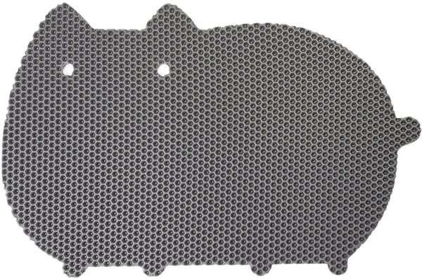Коврик под миску Alicosta ЭВА 600x400 кот (соты/серый)