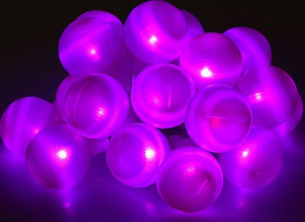 Светодиодная гирлянда Luazon Большие шарики 5 см Led-20 (6 м, фиолетов