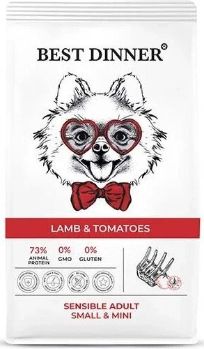 Сухой корм для собак Best Dinner Adult Sensible Mini Lamb & Tomatoes (