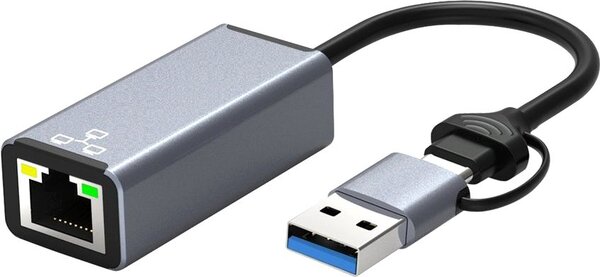 Сетевой адаптер USBTOP USB Type-C/USB Type-A - RJ45 (100 Мбит/с)