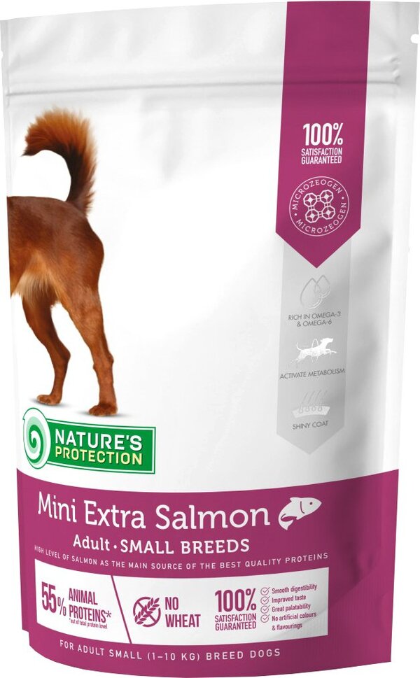 Сухой корм для собак Nature's Protection Mini Extra Salmon Adult Small