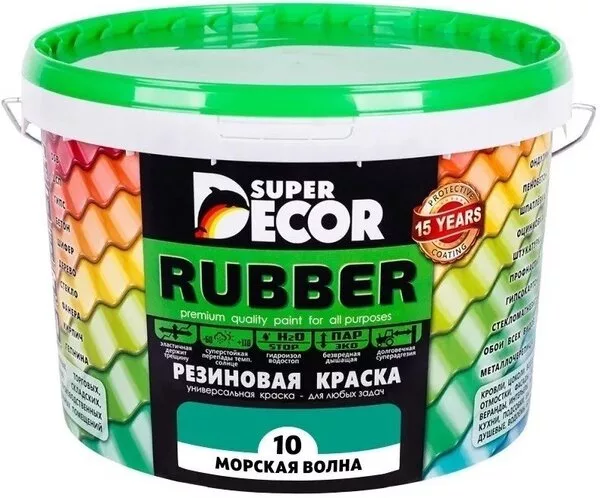 Краска Super Decor Резиновая 6 кг (№09 Лесная сказка)