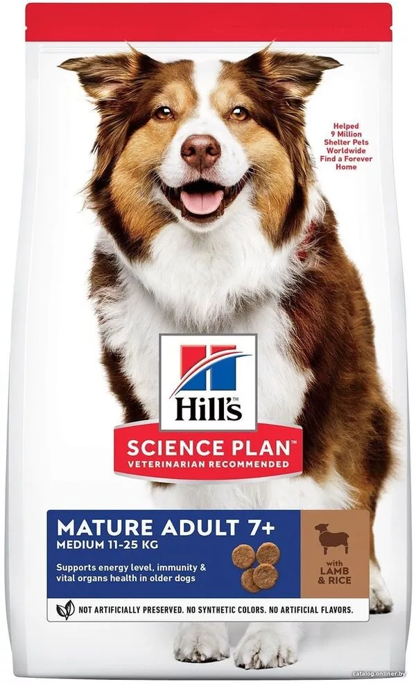 Сухой корм для собак Hill's Science Plan Medium Mature Adult 7+ Lamb &