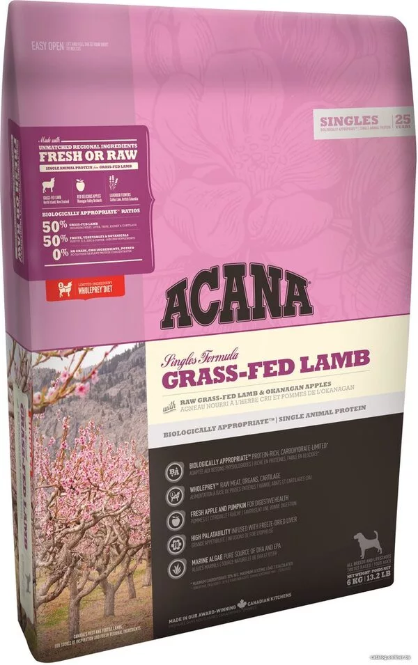 Сухой корм для собак Acana Grass-Fed Lamb 17 кг