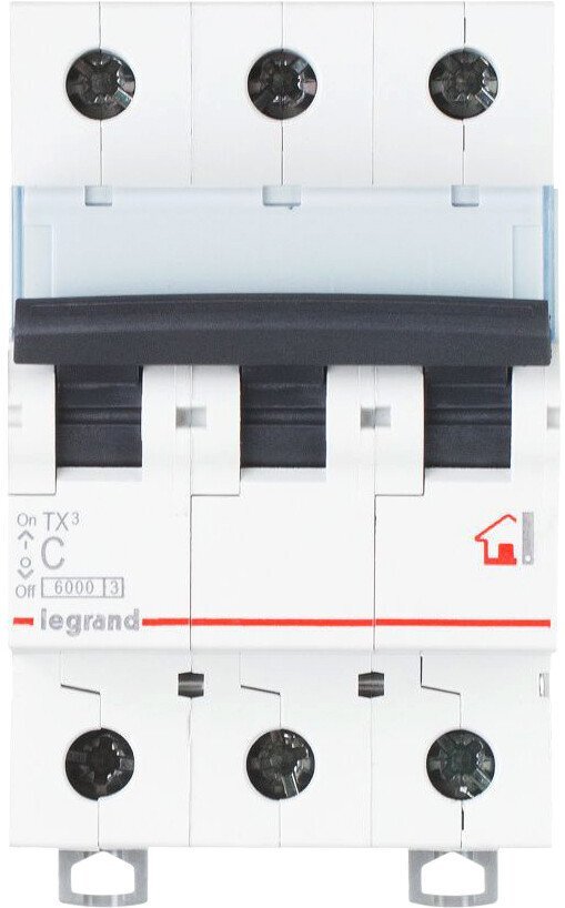 Выключатель автоматический Legrand TX3 3P C 10A 6кА 3M 404054