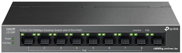 Неуправляемый коммутатор TP-Link LiteWave LS109P V1