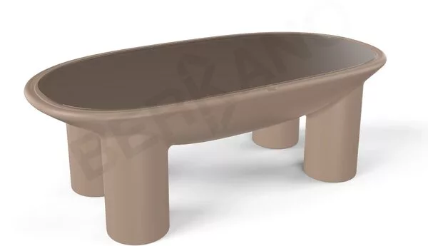 Садовый стол Berkano Slon со стеклом 240_016_13 (кофейный)