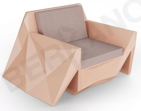 Садовое кресло Berkano Quaro с подушками 230_030_27 (терракотовый/кофе