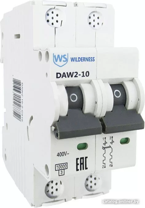 Выключатель автоматический Wilderness DAW2-10 2P 63A C 10kA DAW2-10-2-
