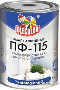 Эмаль Olecolor ПФ-115 универсальная 1.8 кг (коричневый)