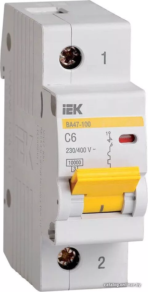 Выключатель автоматический IEK ВА 47-100 1п 6А С MVA40-1-006-C